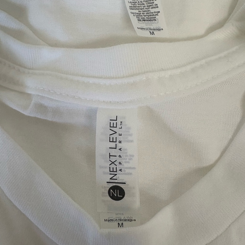 Brand new Next Level Apperal Blank White 6410 suedes T-shirt 10pack size Medium - Picture 3 of 5